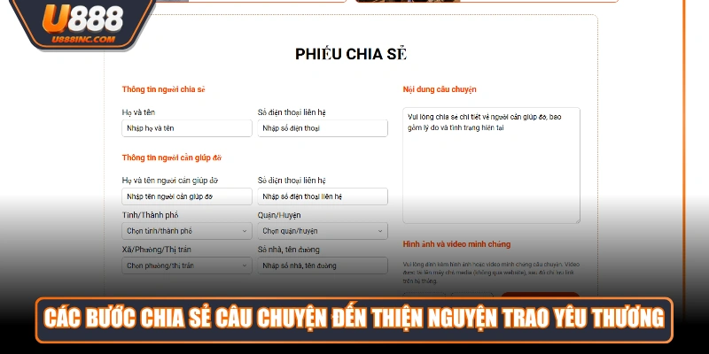 cac buoc chia se cau chuyen den thien nguyen trao yeu thuong Các bước chia sẻ câu chuyện đến Thiện nguyện trao yêu thương