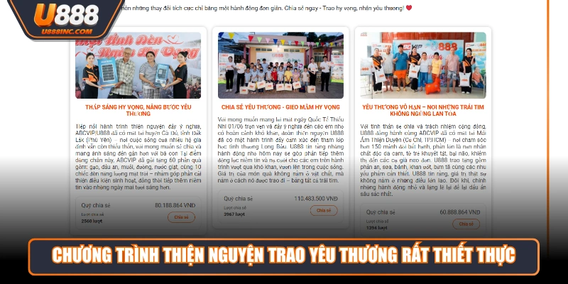 chuong trinh thien nguyen trao yeu thuong rat thiet thuc Chương trình thiện nguyện trao yêu thương rất thiết thực