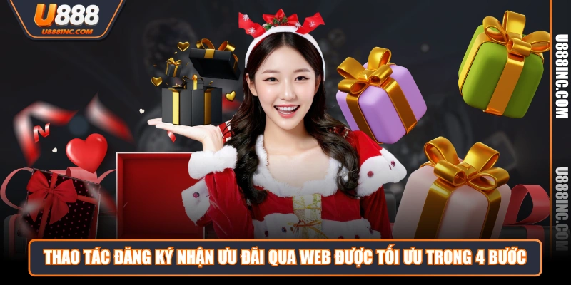Thao tác đăng ký nhận ưu đãi qua web được tối ưu trong 4 bước