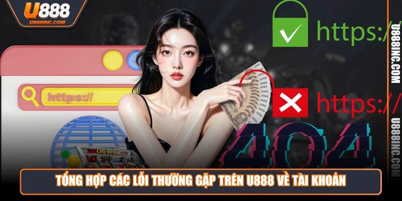 Tổng hợp các lỗi thường gặp trên U888 về tài khoản